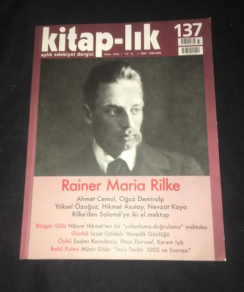 KİTAP-LIK Dergisi Nisan 2010 Sayı 137 Rainer Maria Rilke (Sahafiye Kitap)