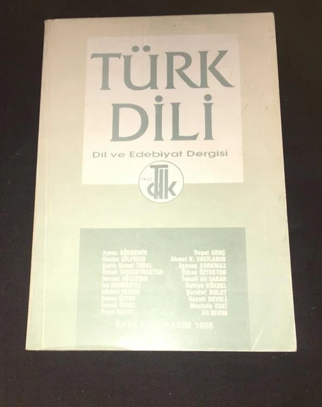 TÜRK DİLİ Dergisi Kasım 1995 Sayı 527 ATA BAR Şiir İSMAİL ÖZMEL (Sahafiye Kitap) ürün görseli