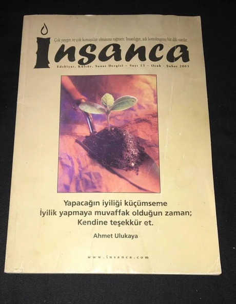 İNSANCA Dergisi Ocak Şubat 2003 Sayı 13 (Sahafiye Kitap) ürün görseli