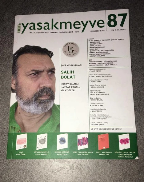 YASAKMEYVE Dergisi Temmuz Ağustos 2017 Sayı 87 ŞAİR VE OKURLARI SALİH BOLAT (Sahafiye Kitap) ürün görseli