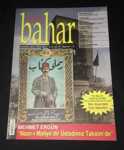 BERFİN BAHAR Dergisi Yıl 18 Nisan 2012 Sayı 170 İlk Kürt Araştırmalarından Bir Örnek BATI ASYA'DAKİ KÜRT AŞİRETLERİ - GALİP ALÇITEPE (Sahafiye Kitap) ürün görseli
