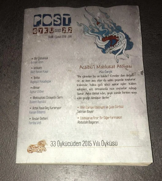 POST ÖYKÜ Ocak Şubat 2016 Sayı 8 [33 Öykücüden 2015 Yılı Öyküsü] (Sahafiye Kitap) ürün görseli
