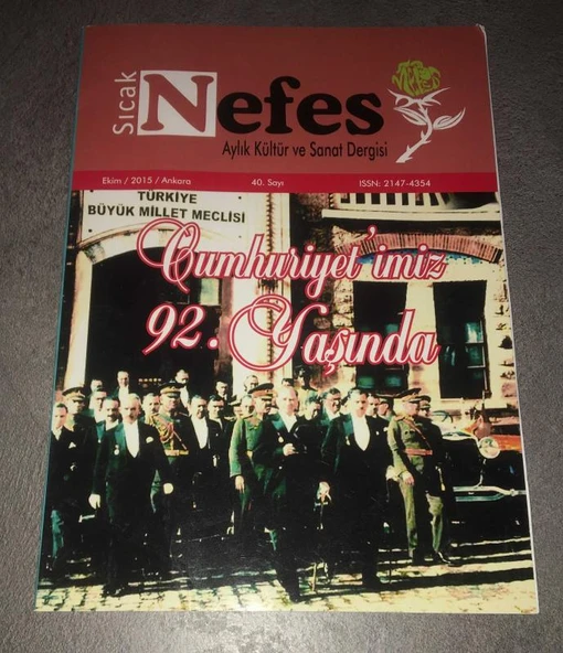 SICAK NEFES Dergisi Ekim 2015 Sayı 40 CUMHURİYET'İMİZ 92 YAŞINDA (Sahafiye Kitap) ürün görseli