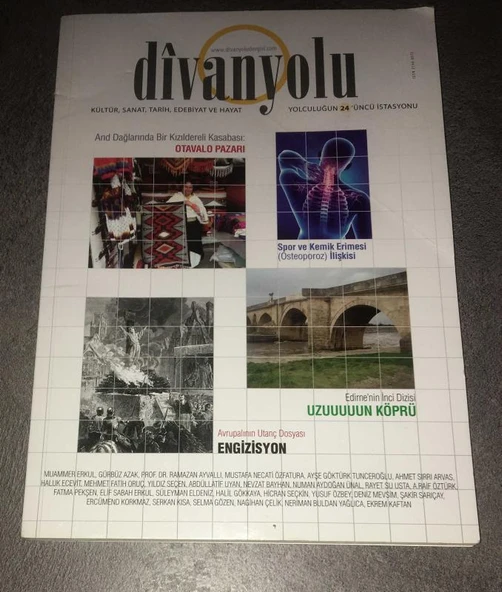 DİVANYOLU 2015 Sayı 24 SPOR VE KEMİK ERİMESİ (Osteoporoz) İLİŞKİSİ / AND DAĞLARINDA BİR KIZILDERELİ KASABASI Otavalo Pazarı (Sahafiye Kitap) ürün görseli