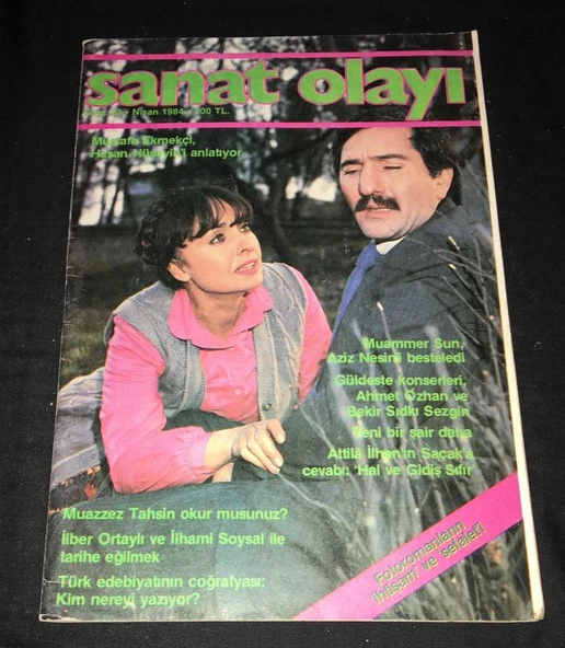 SANAT OLAYI Nisan 1984 Sayı 23 MUSTAFA EKMEKÇİ,HASAN HÜSEYİN'İ ANLATIYOR (Sahafiye Kitap) ürün görseli