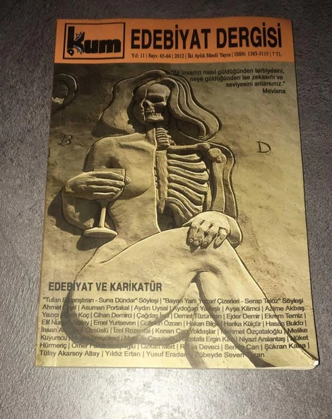 KUM Edebiyat Dergisi 2012 Sayı 65-66 EDEBİYAT VE KARİKATÜR (Sahafiye Kitap) ürün görseli