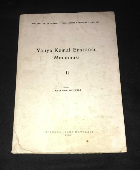 YAHYA KEMAL ENSTİTÜSÜ MECMUASI II [2] (Sahafiye Kitap)