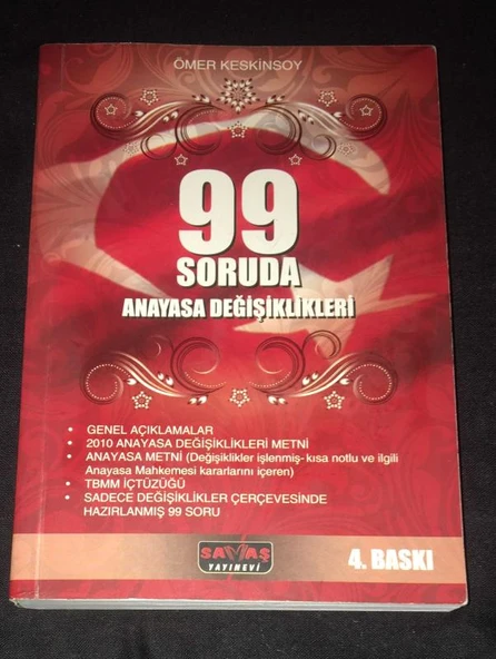 99 SORUDA ANAYASA DEĞİŞİKLİKLERİ 4.Baskı (Sahafiye Kitap) ürün görseli 1