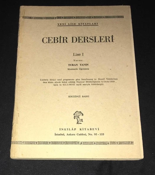 CEBİR DERSLERİ Lise 1 (Sahafiye Kitap)