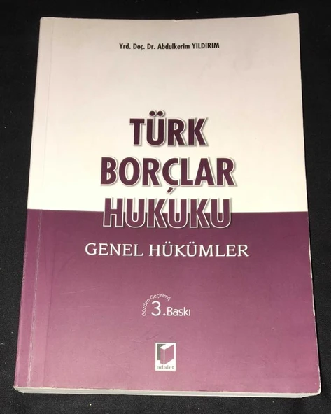 TÜRK BORÇLAR HUKUKU Genel Hükümler 3.Baskı (Sahafiye Kitap) ürün görseli 1