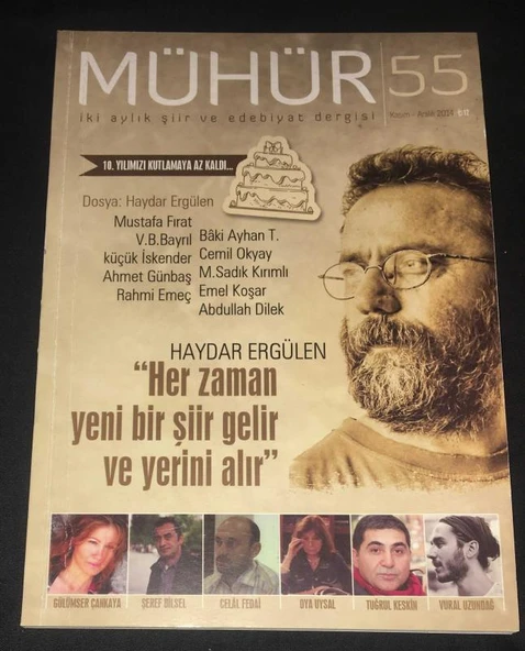 MÜHÜR Kasım Aralık 2014 Sayı 55 Dosya: HAYDAR ERGÜLEN (Sahafiye Kitap) ürün görseli