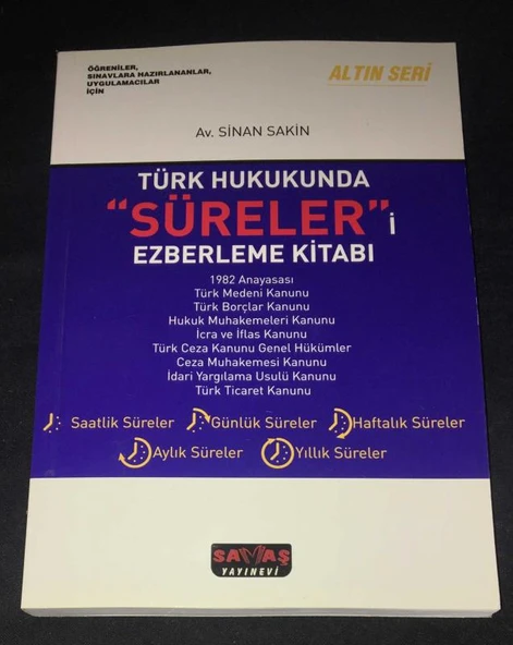 Türk Hukukunda SÜRELER i Ezberleme Kitabı (Sahafiye Kitap) ürün görseli 1