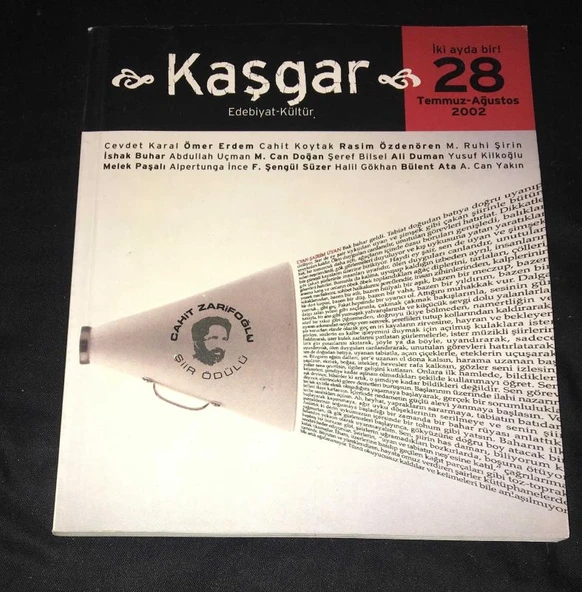 KAŞGAR Temmuz Ağustos 2002 Sayı 28 CAHİT ZARİFOĞLU ŞİİR ÖDÜLÜ (Sahafiye Kitap) ürün görseli