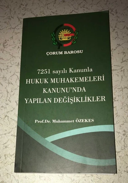 7251 sayılı Kanunla HUKUK MUHAKEMELERİ KANUNU'NDA YAPILAN DEĞİŞİKLİKLER (Sahafiye Kitap) ürün görseli 1