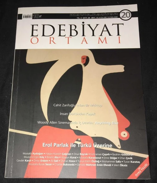 EDEBİYAT ORTAMI Mayıs Haziran 2011 Sayı 20 EROL PARLAK İLE TÜRKÜ ÜZERİNE (Sahafiye Kitap) ürün görseli
