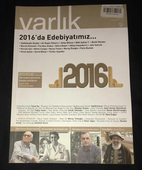 VARLIK Dergisi Ocak 2017 Sayı 1312 [2016'da EDEBİYATIMIZ] (Sahafiye Kitap) ürün görseli