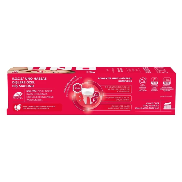 R.O.C.S.Uno Sensitive Hassas Dişlere Özel Diş Macunu 60 ml - 4