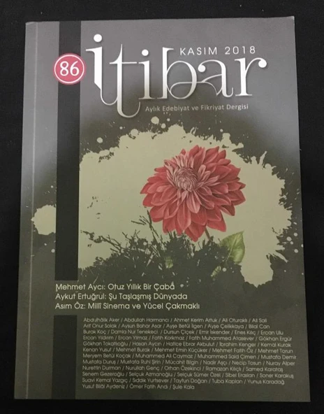 İTİBAR DERGİSİ Kasım 2018 Sayı 86 Asım Öz: MİLLİ SİNEMA VE YÜCEL ÇAKMAKLI (Sahafiye Kitap)