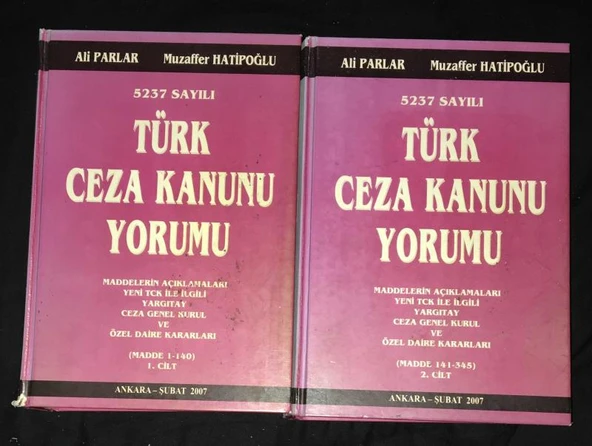 5237 Sayılı TÜRK CEZA KANUNU YORUMU [2 Cilt Takım] (Sahafiye Kitap) ürün görseli 1