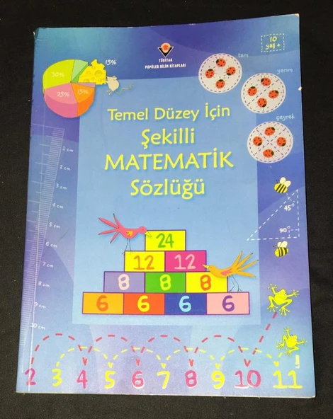 TEMEL DÜZEY İÇİN ŞEKİLLİ MATEMATİK SÖZLÜĞÜ [2.EL KİTAPTIR] (Sahafiye Kitap)