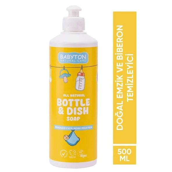 Babyton Doğal Emzik ve Biberon Temizleyicisi Bitkisel Elde Bulaşık Sabunu 500 ml - 2