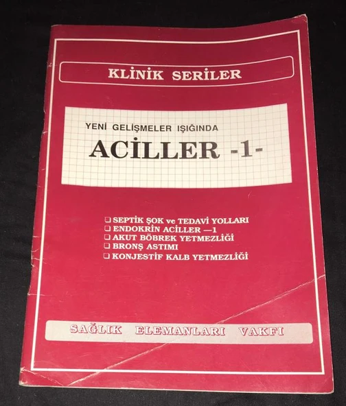 KLİNİK SERİLER Yeni Gelişmeler Işığında ACİLLER 1 (Sahafiye Kitap) ürün görseli 1