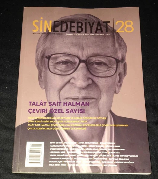 SİNEDEBİYAT Temmuz Ağustos 2021 Sayı 28 TALAT SAİT HALMAN ÇEVİRİ ÖZEL SAYISI (Sahafiye Kitap) ürün görseli