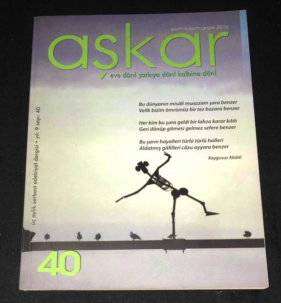 AŞKAR Ekim Kasım Aralık 2016 Sayı 40 (Sahafiye Kitap)