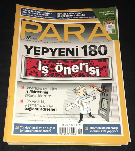 PARA 16-22 Aralık 2007 Sayı 51 YEPYENİ 180 İŞ ÖNERİSİ (Sahafiye Kitap) ürün görseli