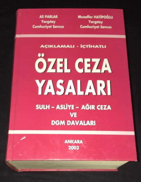 ÖZEL CEZA YASALARI Sulh-Asliye-Ağır Ceza ve DGM Davaları (Sahafiye Kitap) ürün görseli 1
