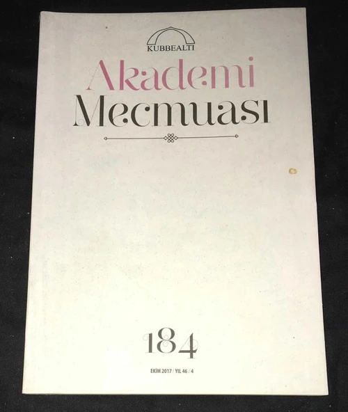 Kubbealtı AKADEMİ MECMUASI Ekim 2017 Sayı 184 OSMANLI'DA BATIL İTİKATLAR,Elif Uluğ (Sahafiye Kitap) ürün görseli