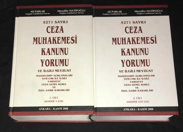 5271 Sayılı CEZA MUHAKEMESİ KANUNU YORUMU VE İLGİLİ MEVZUAT [2 Cilt Takım] (Sahafiye Kitap) ürün görseli 1