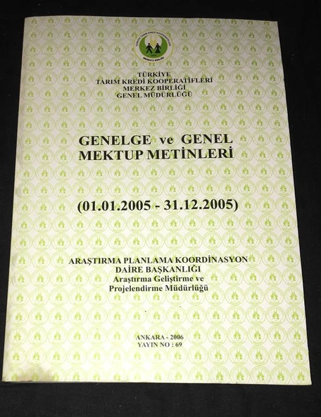 GENELGE VE GENEL MEKTUP METİNLERİ 01.01.2005-31.12.2005 (Sahafiye Kitap) ürün görseli 1