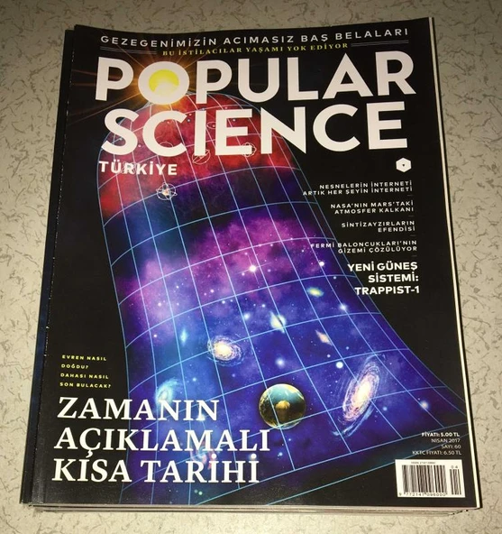 POPULAR SCIENCE TÜRKİYE Nisan 2017 Sayı 60 ZAMANIN AÇIKLAMALI KISA TARİHİ (Sahafiye Kitap) ürün görseli 1