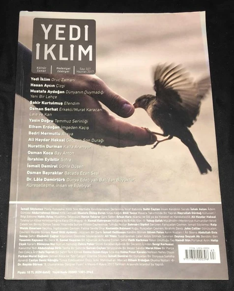 YEDİ İKLİM Dergisi Haziran 2017 Sayı 327 Dünyanın Duymadığı Yeni Bir Lehçe-Mustafa Aydoğan (Sahafiye Kitap) ürün görseli