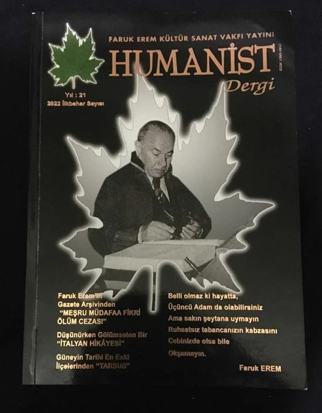 HÜMANİST DERGİ Yıl 21 - 2022 İlkbahar Sayısı FARUK EREM (Sahafiye Kitap) ürün görseli 1