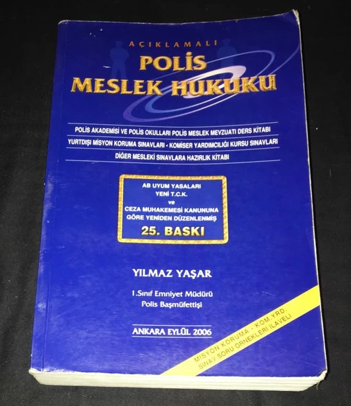 AÇIKLAMALI POLİS MESLEK HUKUKU 25.Baskı [2.EL KİTAPTIR] (Sahafiye Kitap) ürün görseli 1