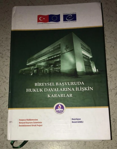 BİREYSEL BAŞVURUDA HUKUK DAVALARINA İLİŞKİN KARARLAR (Sahafiye Kitap) ürün görseli 1
