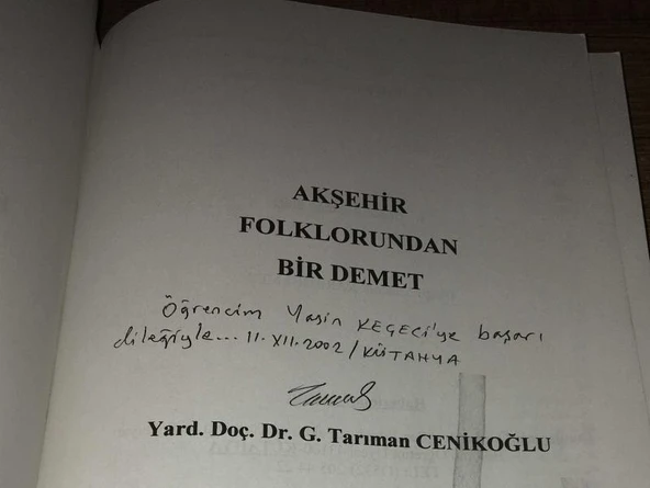 AKŞEHİR FOLKLORUNDAN BİR DEMET imzalı (Sahafiye Kitap) - Resim 2