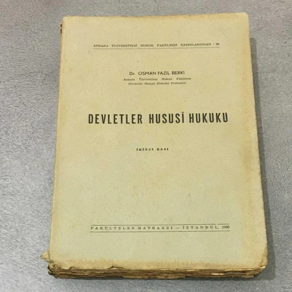 DEVLETLER HUSUSİ HUKUKU 2.Baskı (Sahafiye Kitap)