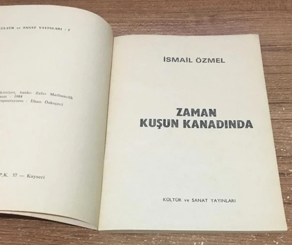 ZAMAN KUŞUN KANADINDA 1.BASKI (Sahafiye Kitap) - Resim 2