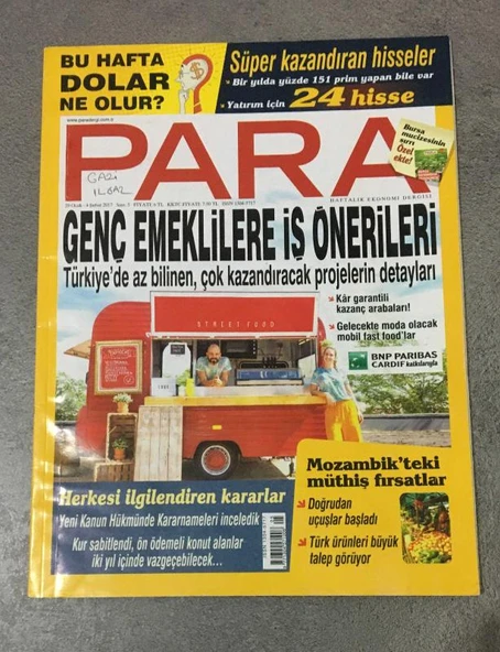 PARA 29 Ocak - 4 Şubat 2017 Sayı 5 GENÇ EMEKLİLERE İŞ ÖNERİLERİ (Sahafiye Kitap) ürün görseli 1