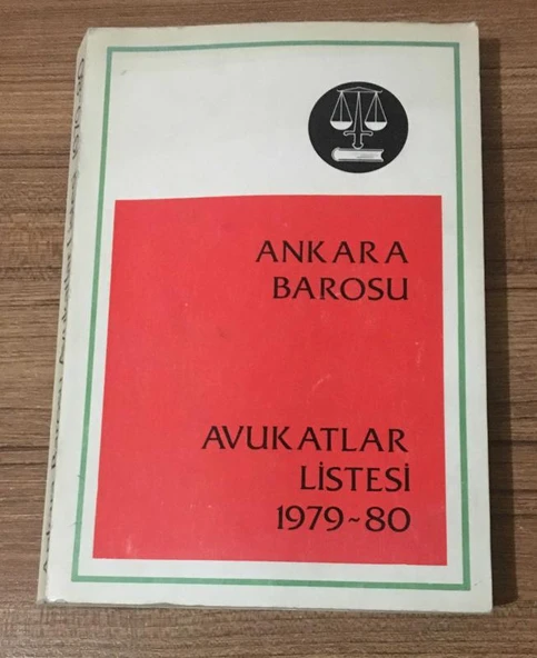 ANKARA BAROSU AVUKATLAR LİSTESİ 1979 - 80 (Sahafiye Kitap) ürün görseli 1