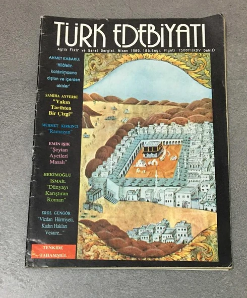 TÜRK EDEBİYATI Nisan 1989 Sayı 186 Hilafetin Kaldırılmasına dıştan ve içerden akisler,Ahmet Kabaklı (Sahafiye Kitap) ürün görseli