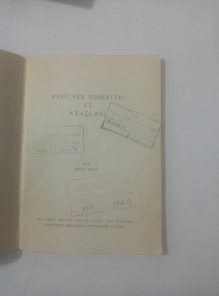 Basit Fen Deneyleri ve Araçları (Sahafiye Kitap) - 2