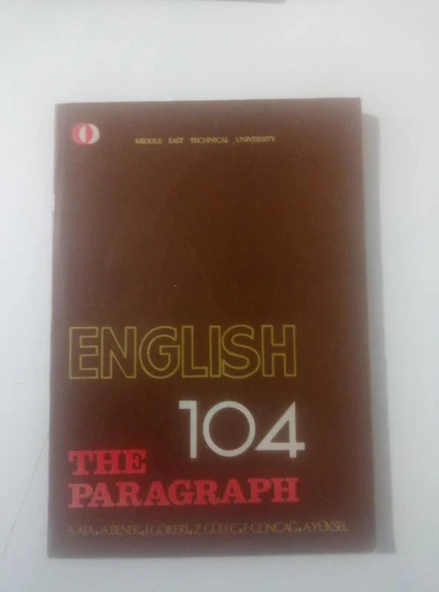ENGLISH 104 The Paragraph (Sahafiye Kitap) ürün görseli 1