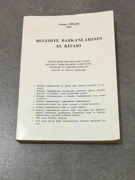 BELEDİYE BAŞKANLARININ EL KİTABI (Sahafiye Kitap) ürün görseli 1