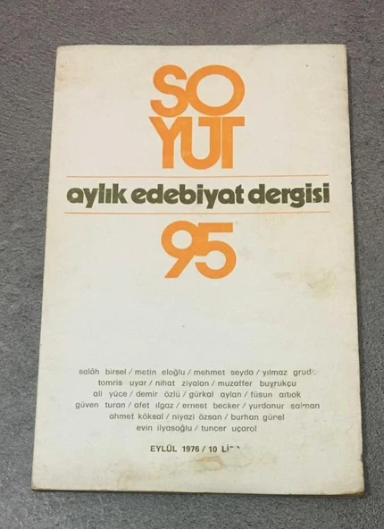 SOYUT Edebiyat Dergisi Eylül 1976 Sayı 95 (Sahafiye Kitap) ürün görseli 1