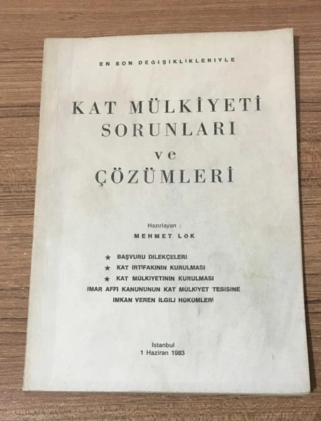En Son Değişiklikleriyle KAT MÜLKİYETİ SORUNLARI VE ÇÖZÜMLERİ (Sahafiye Kitap) ürün görseli 1