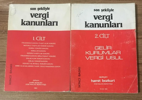 SON ŞEKLİYLE VERGİ KANUNLARI 2 Cilt Takım (Sahafiye Kitap)